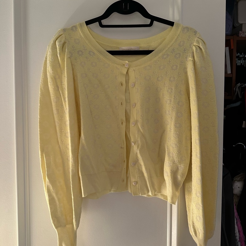 Yellow Button-Up Cardigan